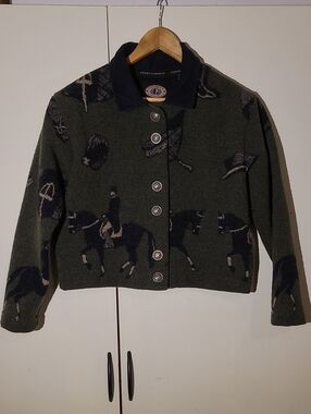 Green Equestrian Wool Jacket